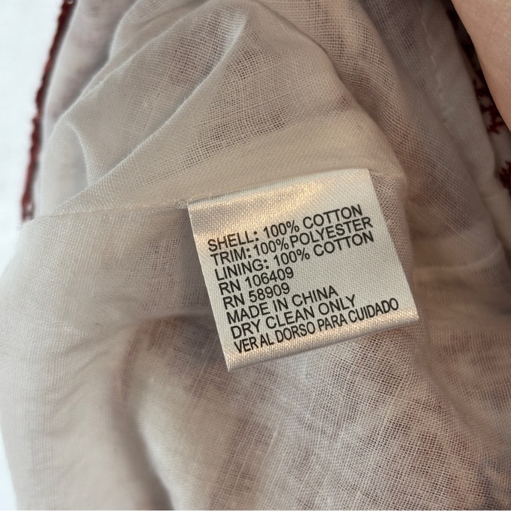 Antonio Melani white brown embroidered Dress size 10 - Picture 8 of 9